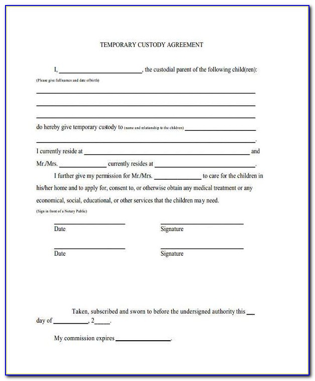 Temporary Guardianship Form For Grandparents In Georgia