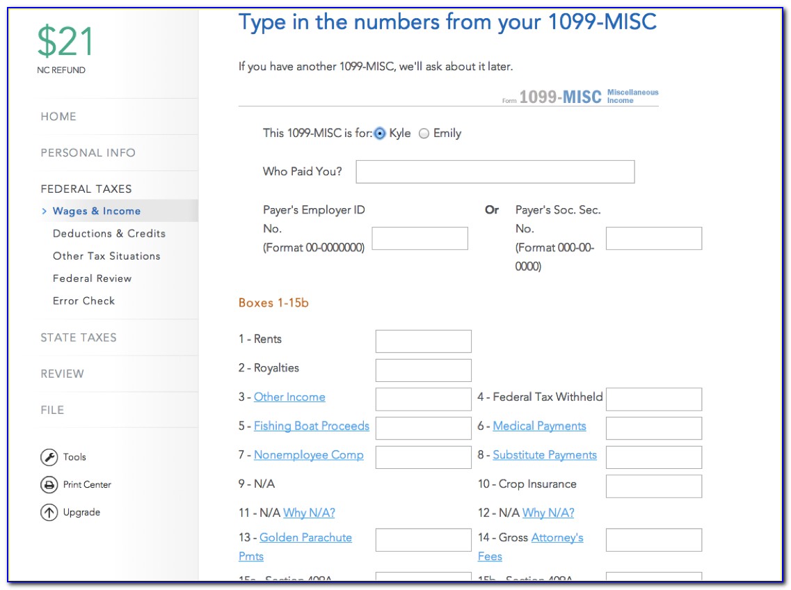Turbotax 1099 Misc Forms