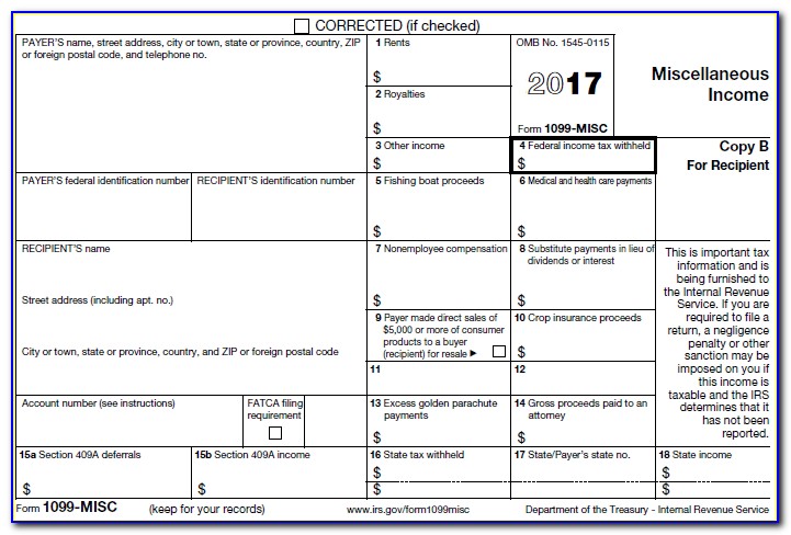 Where To Send 1099 Misc Forms Irs 2017