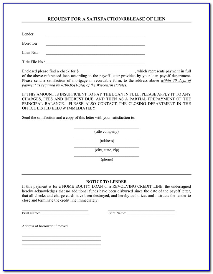 Wisconsin Partial Lien Waiver Form