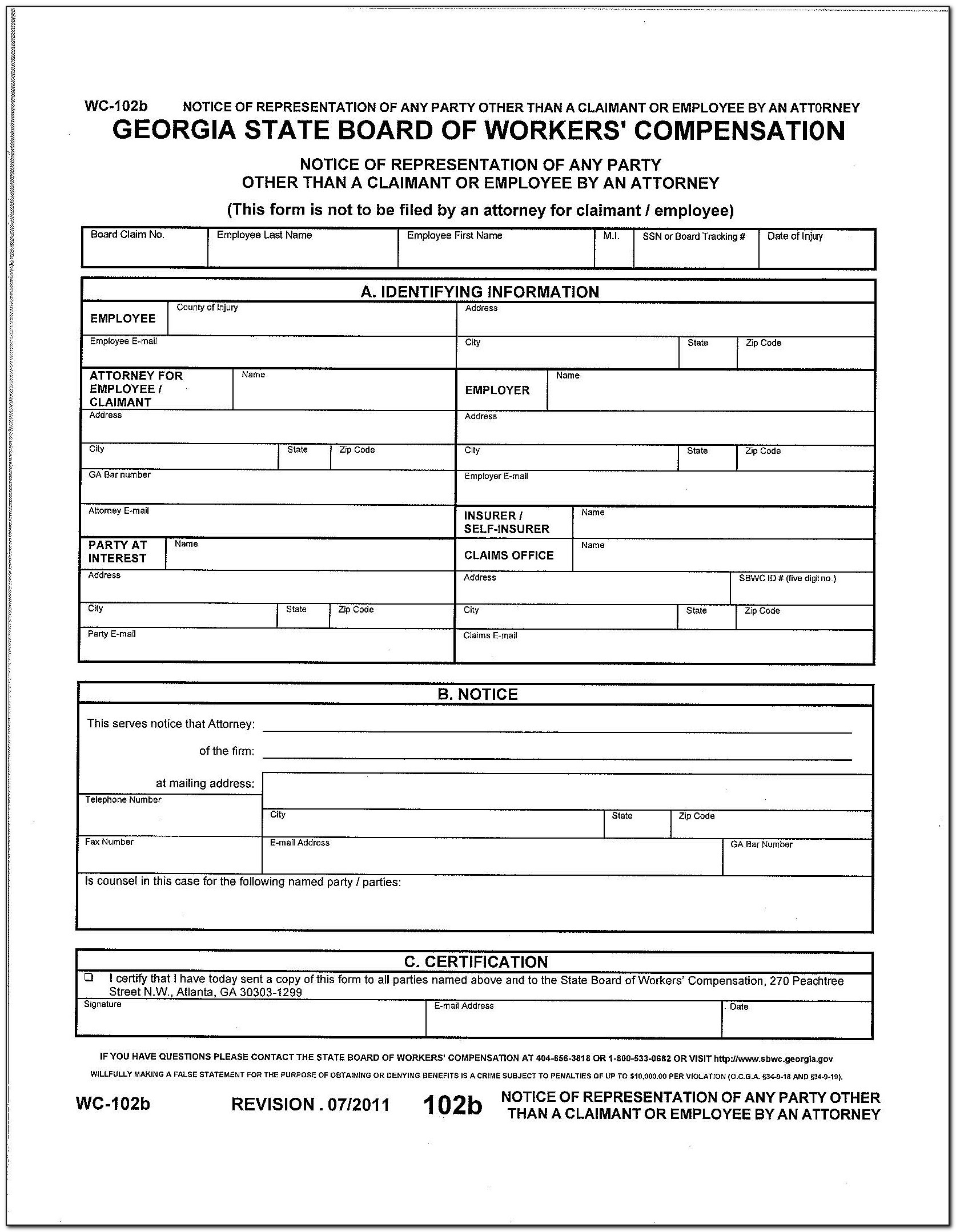 Workers Comp Forms Texas