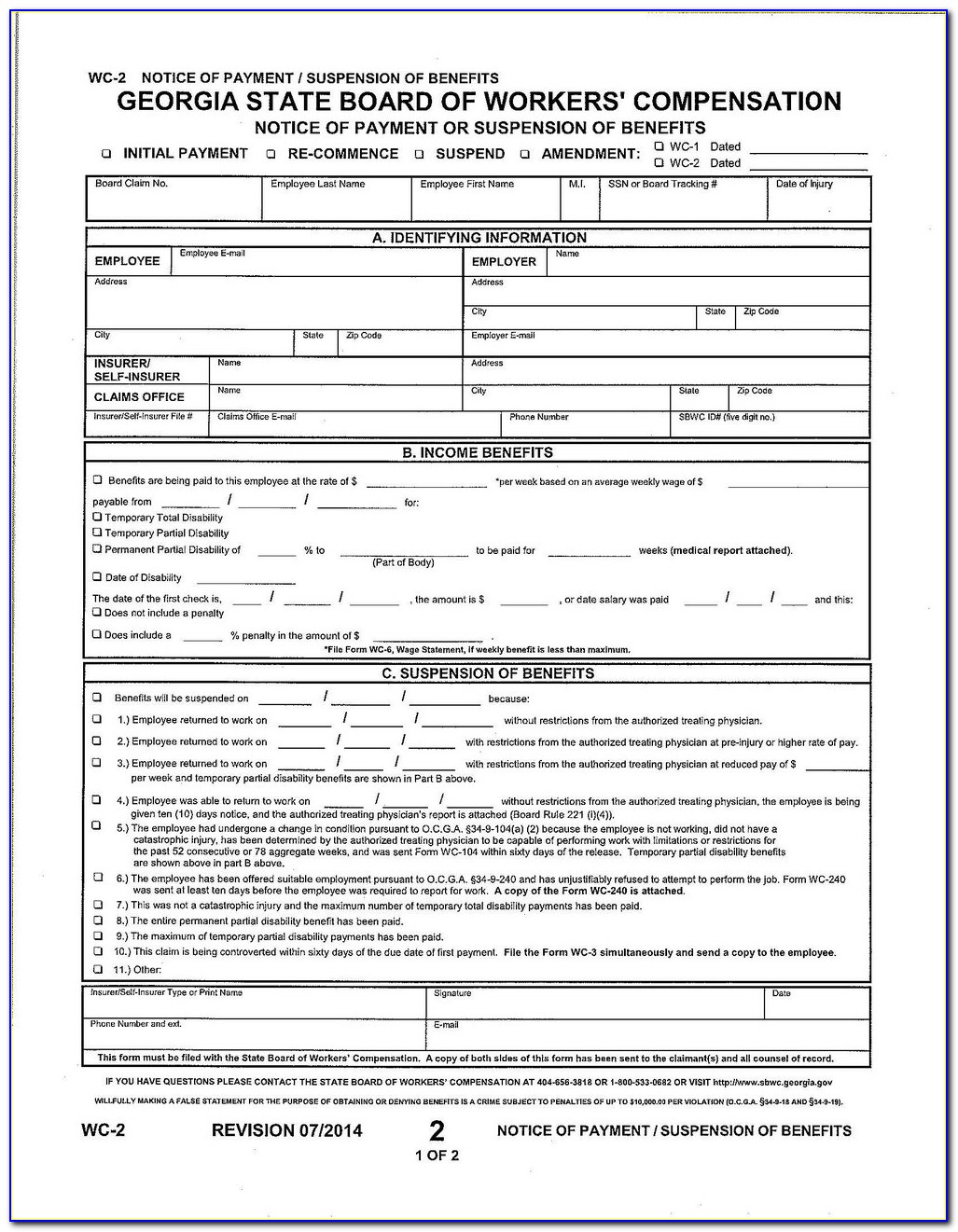 Workmans Comp Exemption Form Oklahoma