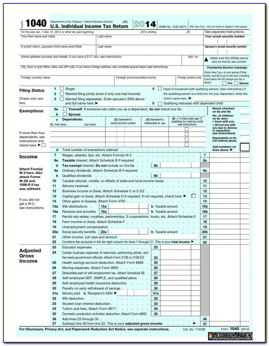 1099 Form 2014 Fillable Free