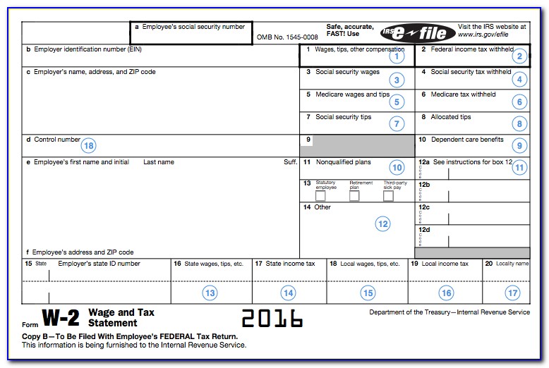 2011 W 2 Form Fillable
