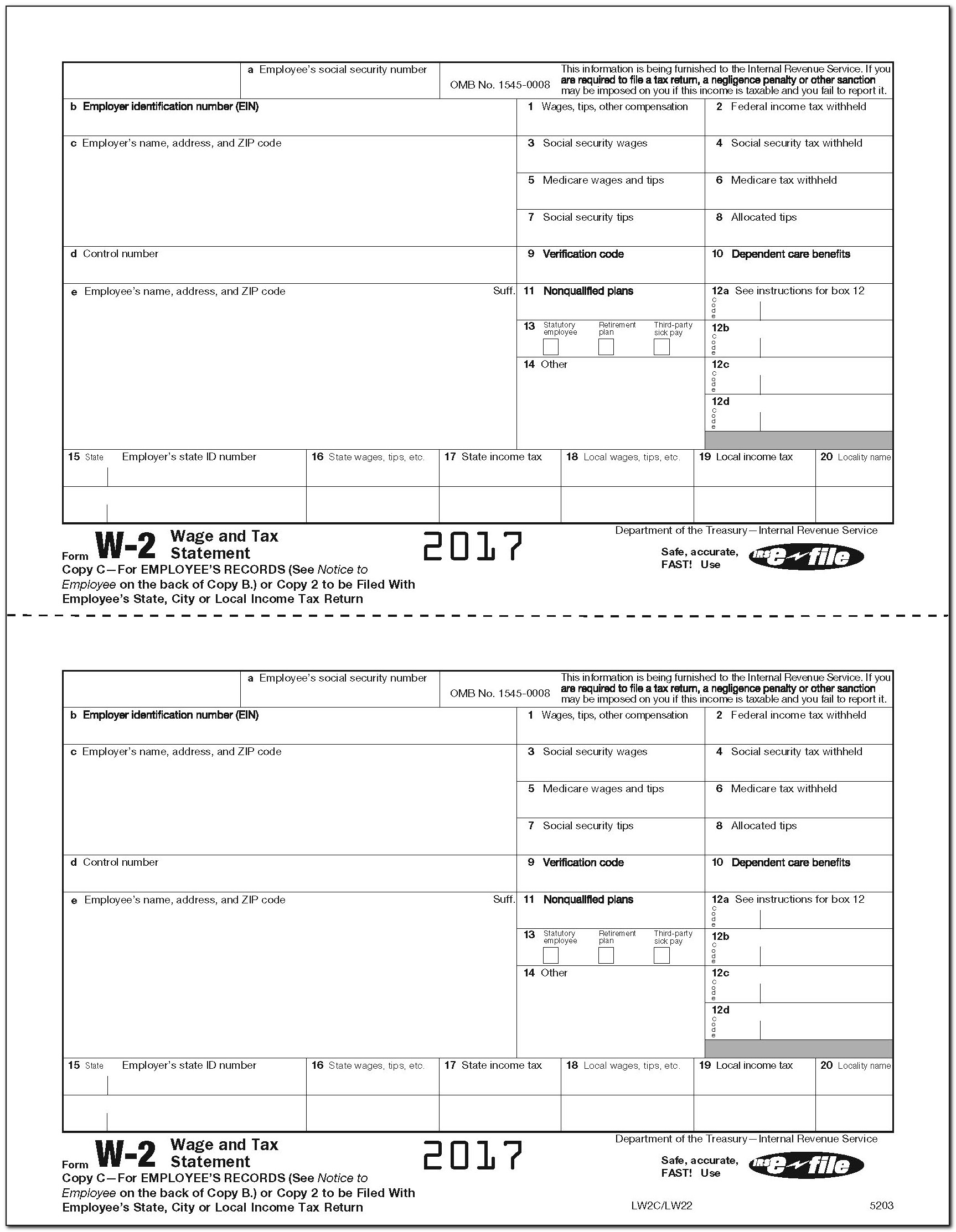 2014 W2 Form Download