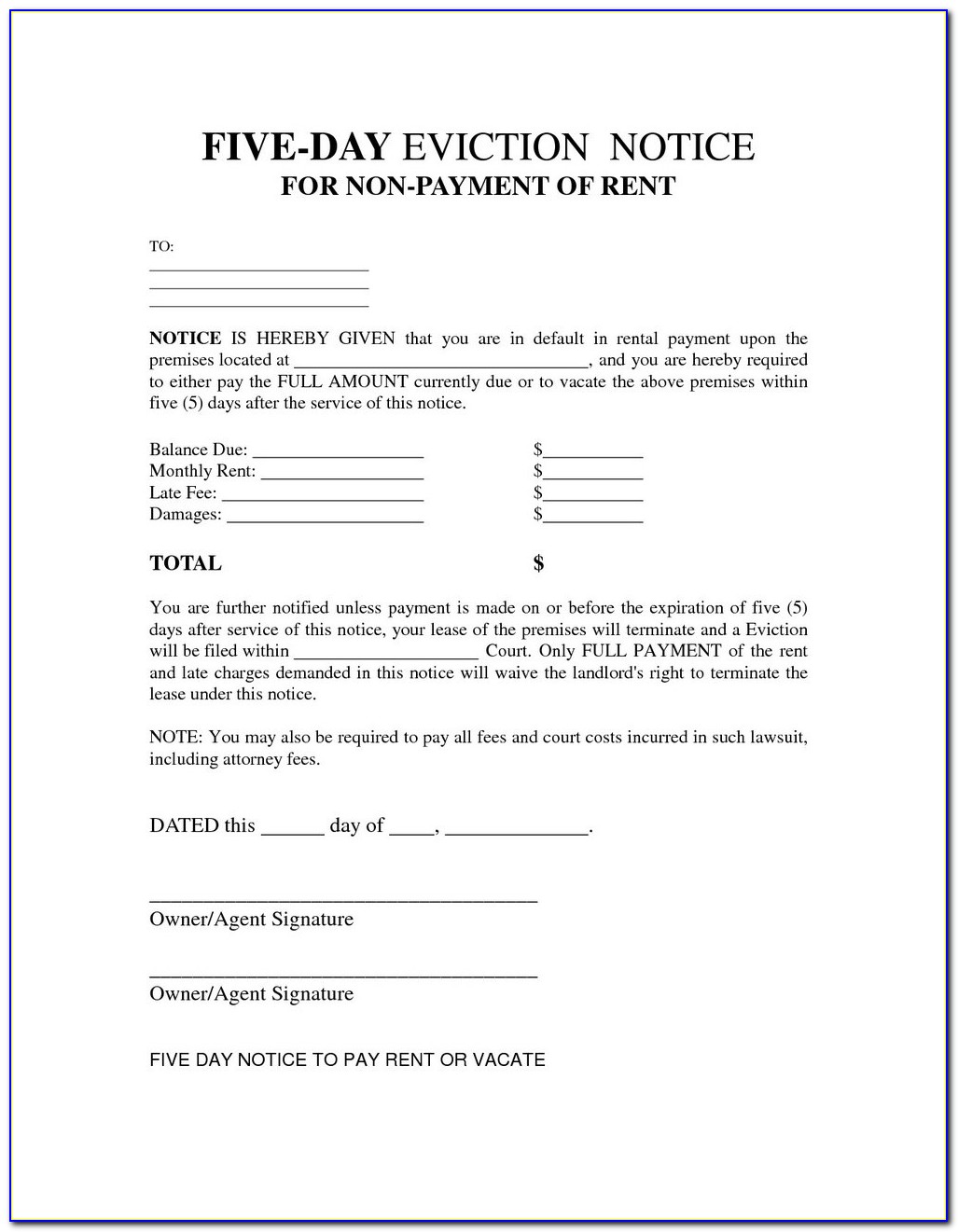 3 Day Eviction Notice Form Utah Free