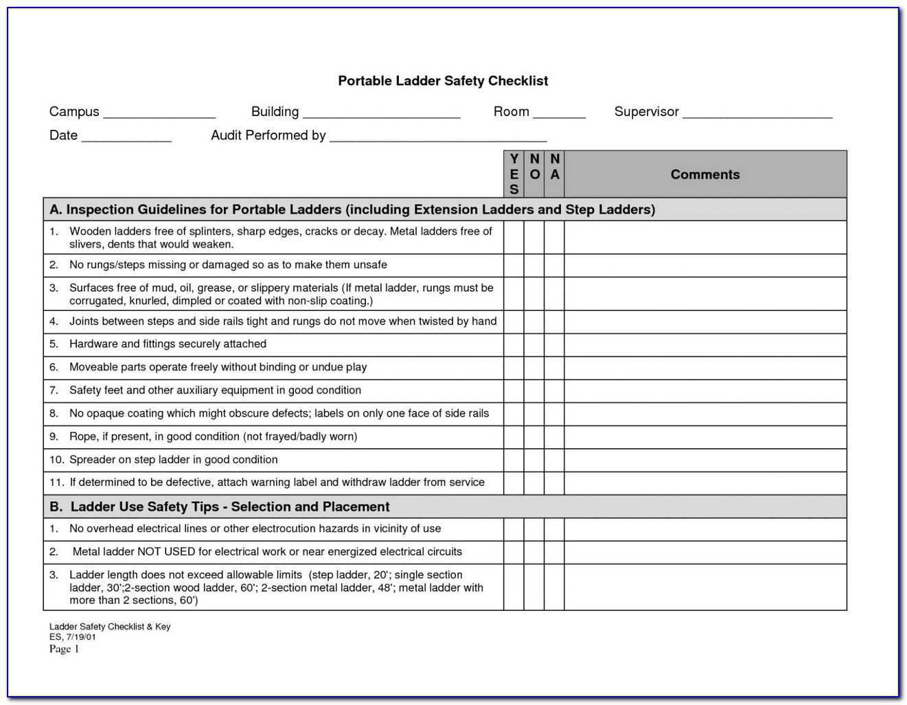 Aed Monthly Inspection Form