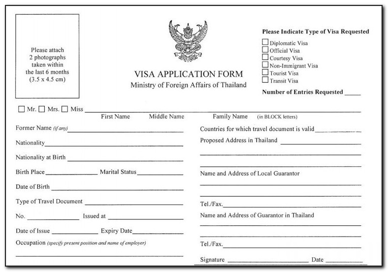 Australia Visitor Visa Form 1419 Download