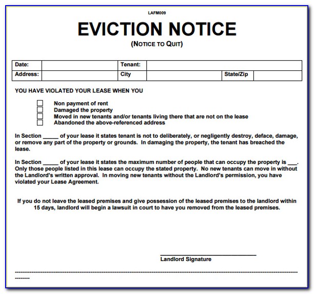 Bc Rental Eviction Notice Form