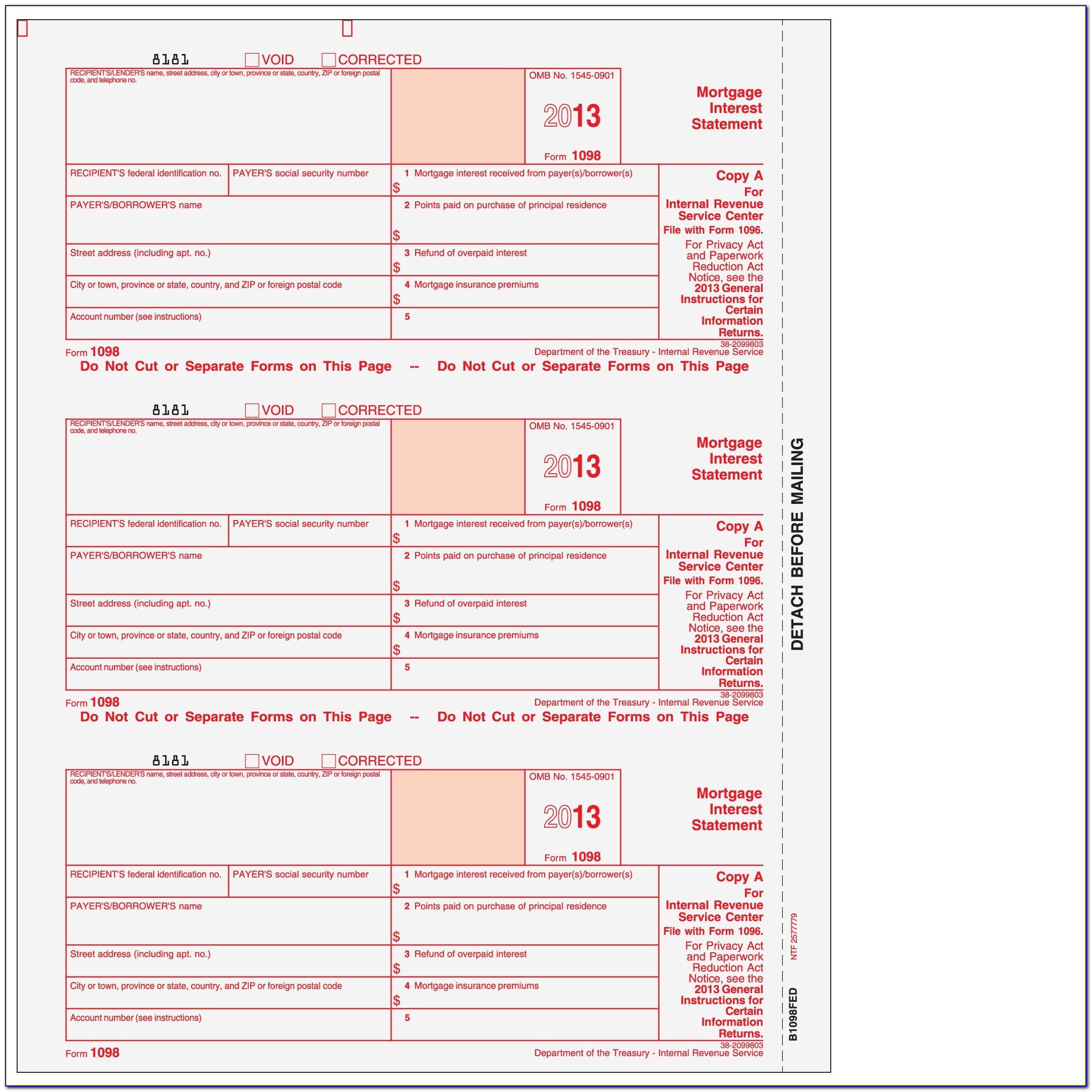 Blank 1099 Forms For Quickbooks