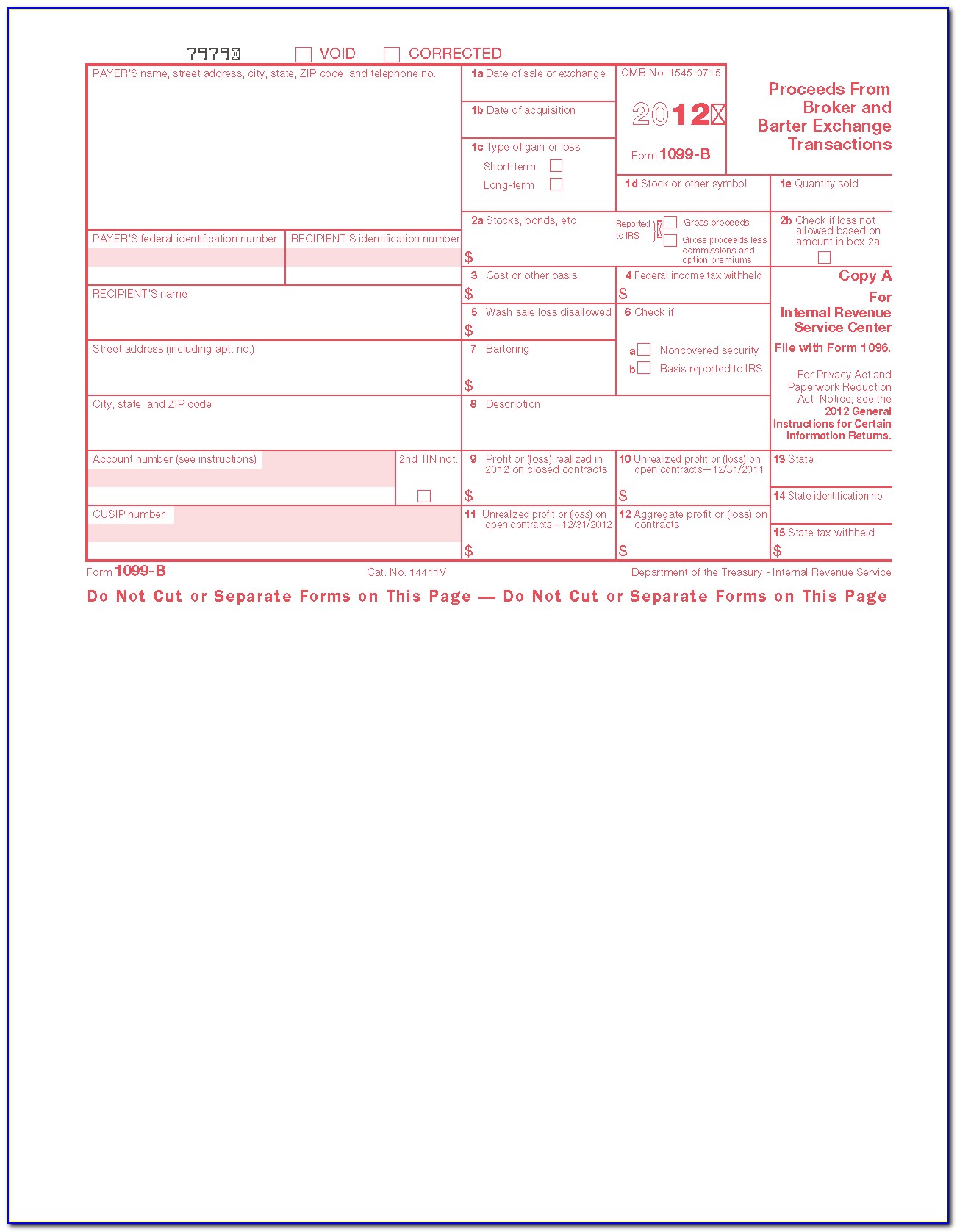 Blank 1099 Forms Online