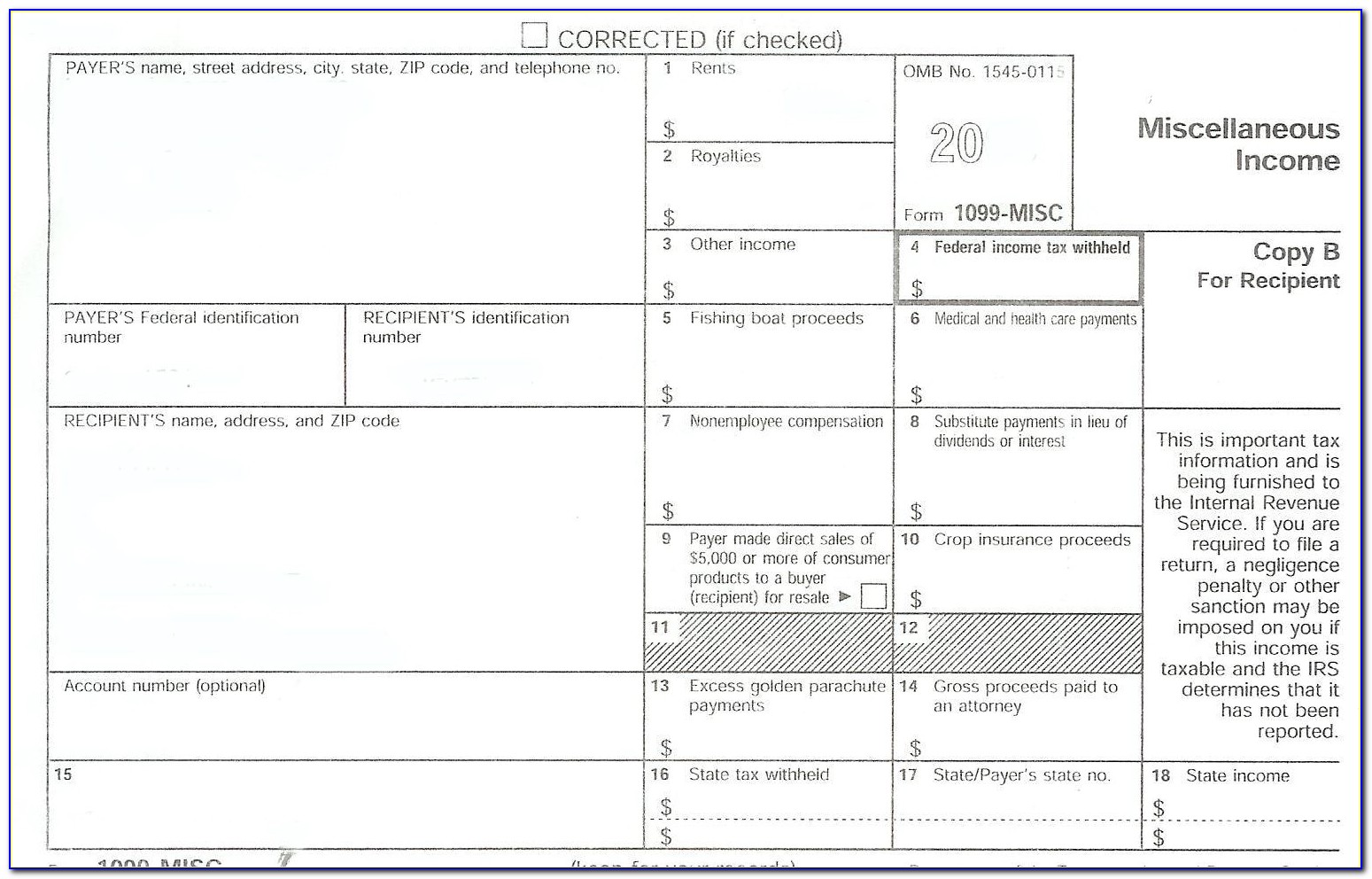 Blank 1099 Forms Free