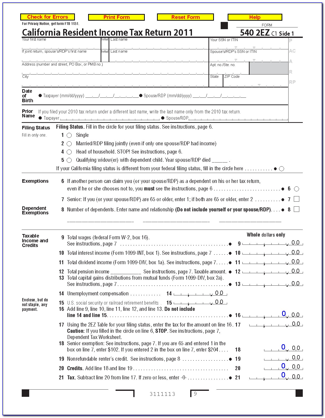 Ca State Tax Forms 2017