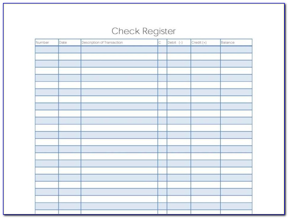 Checkbook Register Formula For Excel