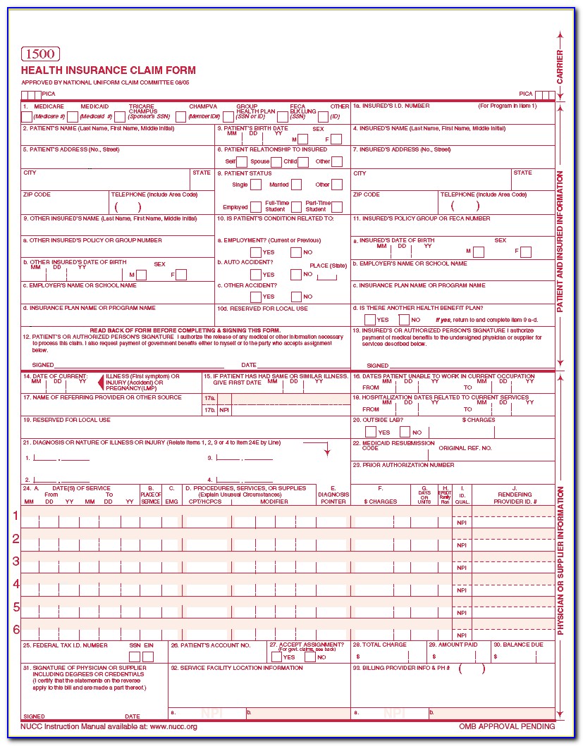 Cms 1500 Claim Forms Are Designed For