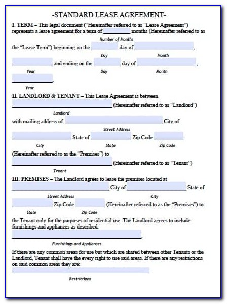 Colorado Residential Lease Form