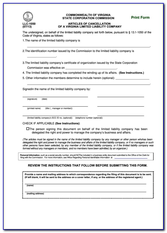 Commonwealth Of Virginia State Corporation Commission Annual Report Form