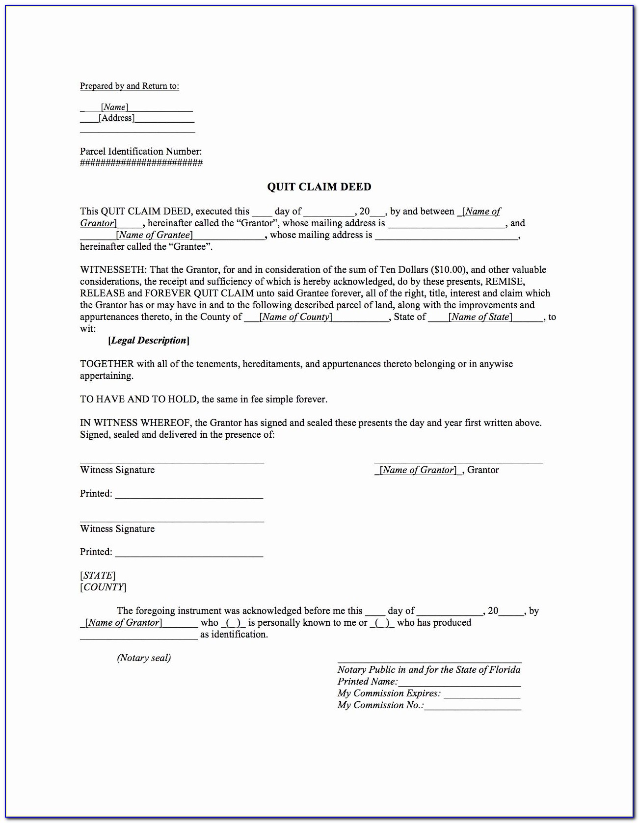 Quitclaim Deed Template Awesome Quit Claim Deed Template ? Boardwalk Legal Aids