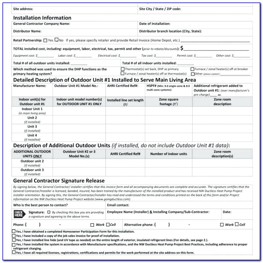 Electrical Contractor Invoice Forms