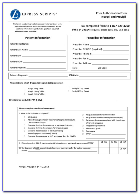 Express Scripts Prior Authorization Form For Cialis