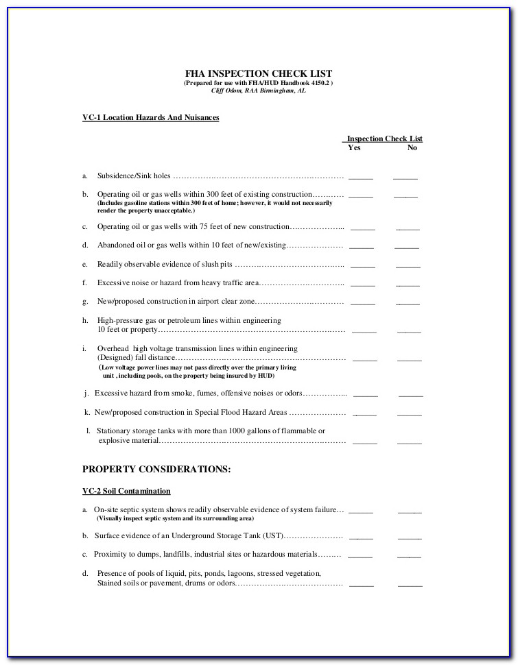Fha Termite Inspection Waiver Form
