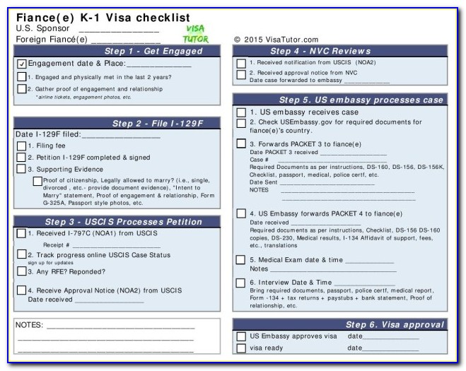 Fiance Visa Form I 134
