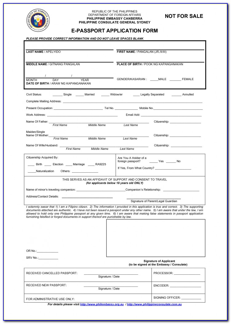 Fillable Application Form For Coc