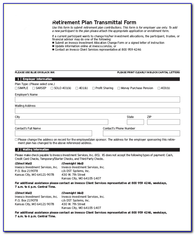 Financial Planning Forms Retirement