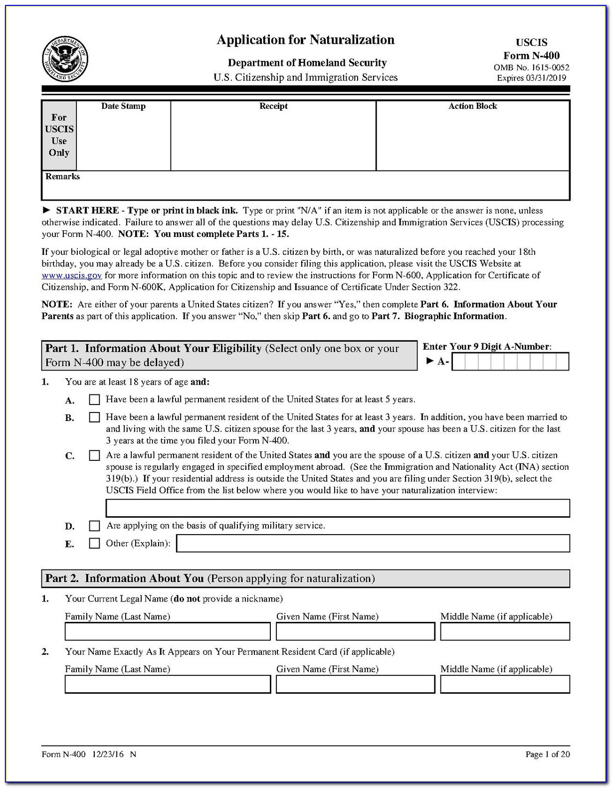 Forms To Fill For Green Card Through Marriage