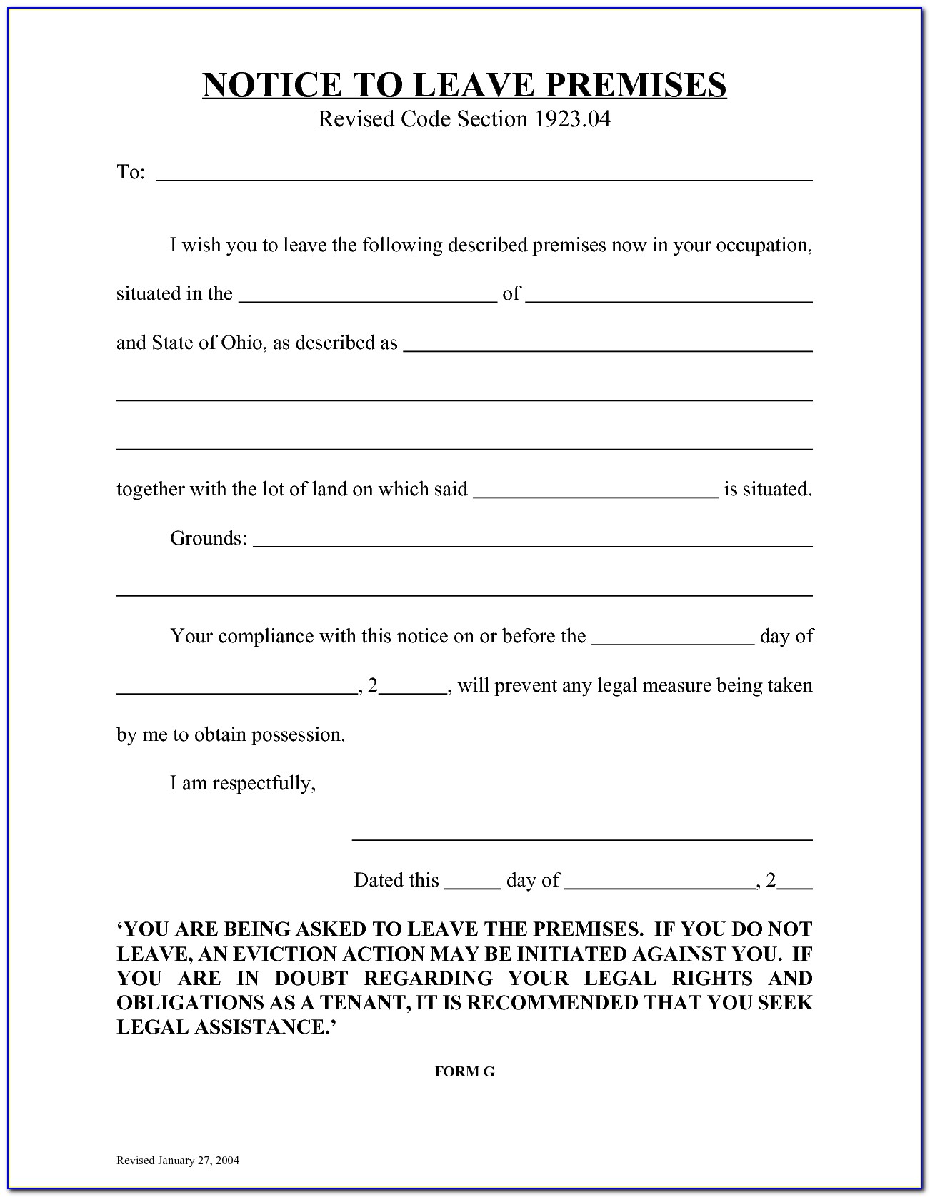 Free 3 Day Eviction Notice Florida Form