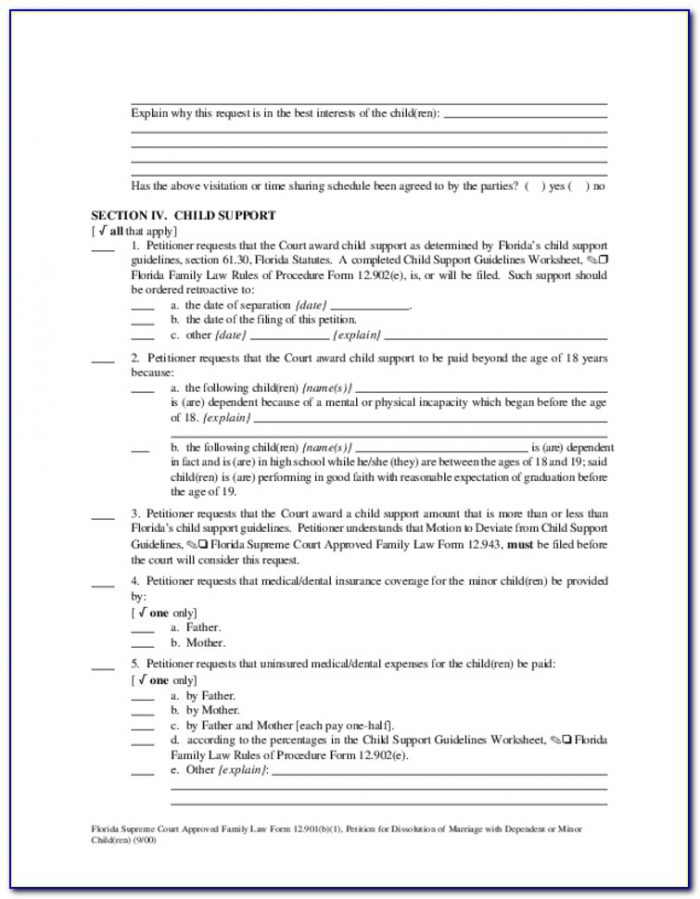 free divorce paperwork in florida form resume examples