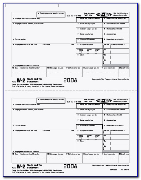 Free Fillable 2012 W2 Forms Online