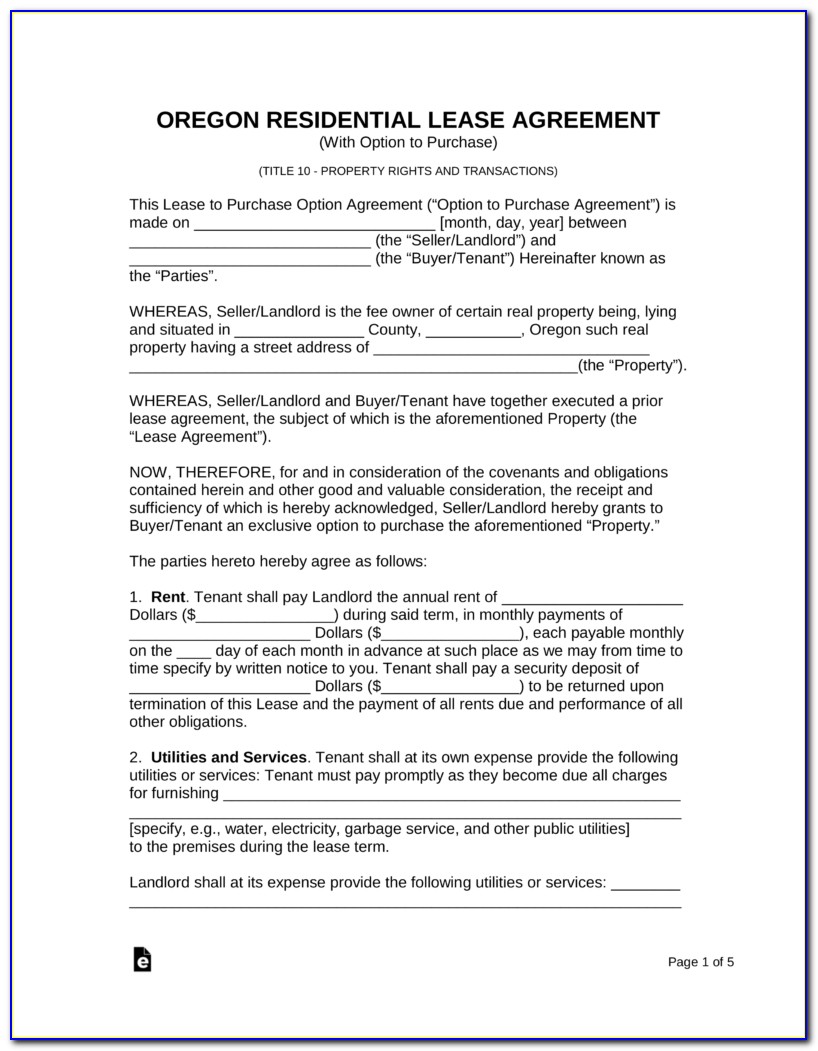 Free Oregon Real Estate Purchase Agreement Form