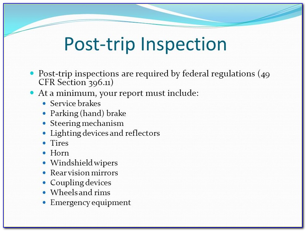 Free Pre Post Trip Inspection Forms