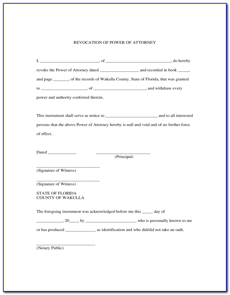 Free Printable Medical Power Of Attorney Form Florid