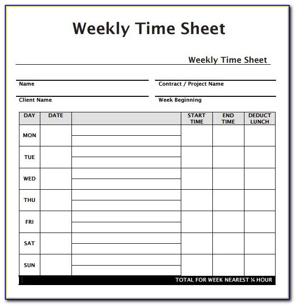 Free Printable Timesheet Forms