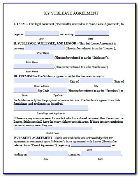 Free Roommate Rental Agreement Forms