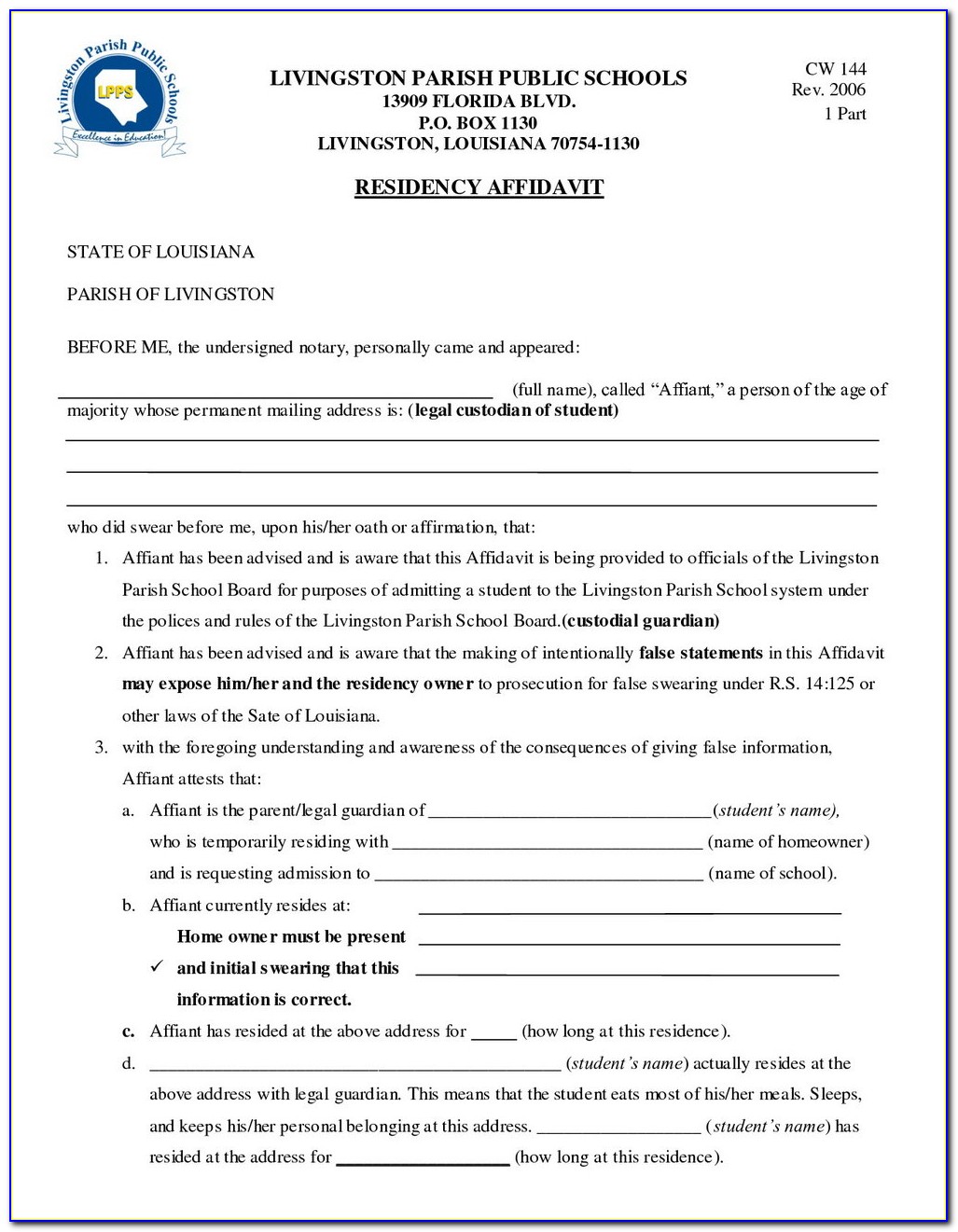 Free Temporary Guardianship Forms Indiana