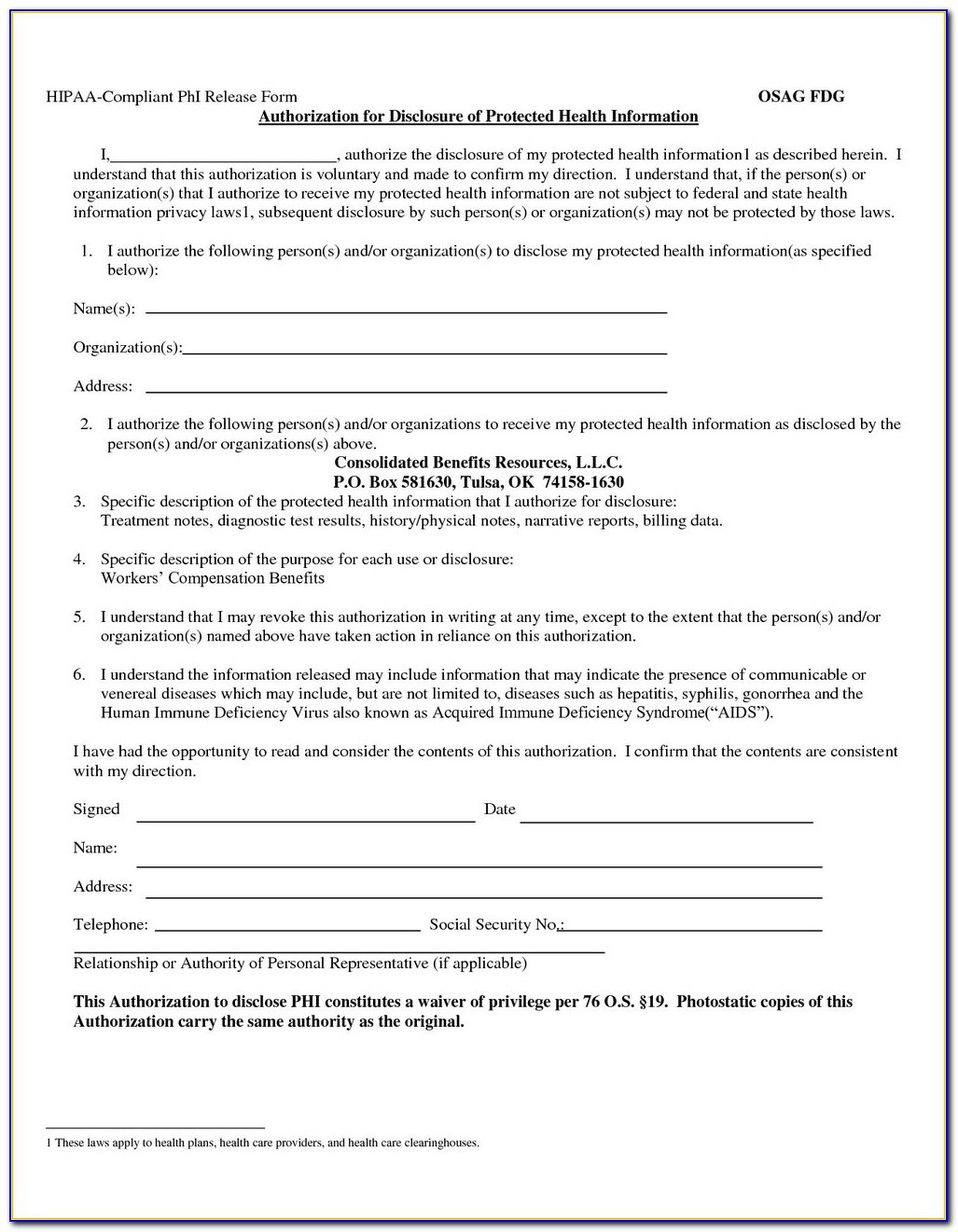 Hipaa Compliance Forms For Employees