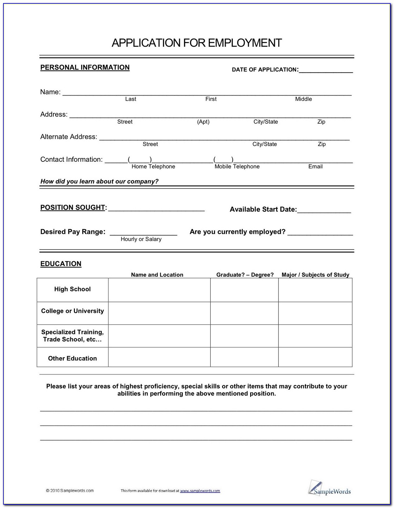 How To Fill Online Employment Registration Form