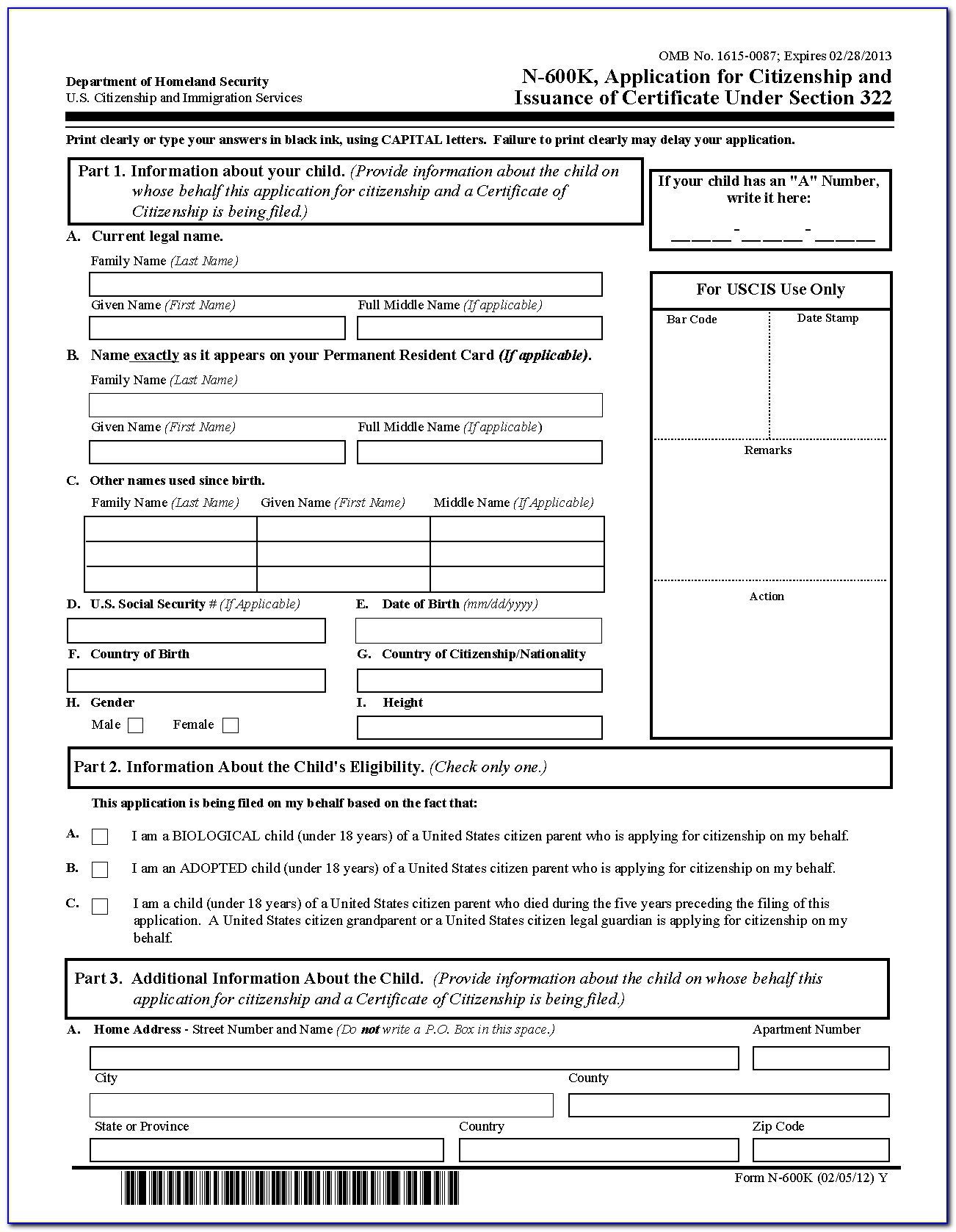 Immigration Forms For Citizenship