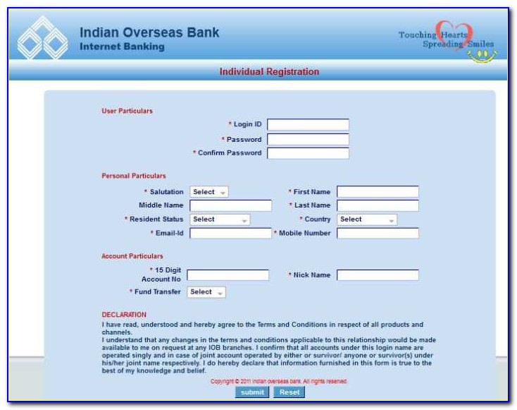 Iob Credit Card Application Form Pdf