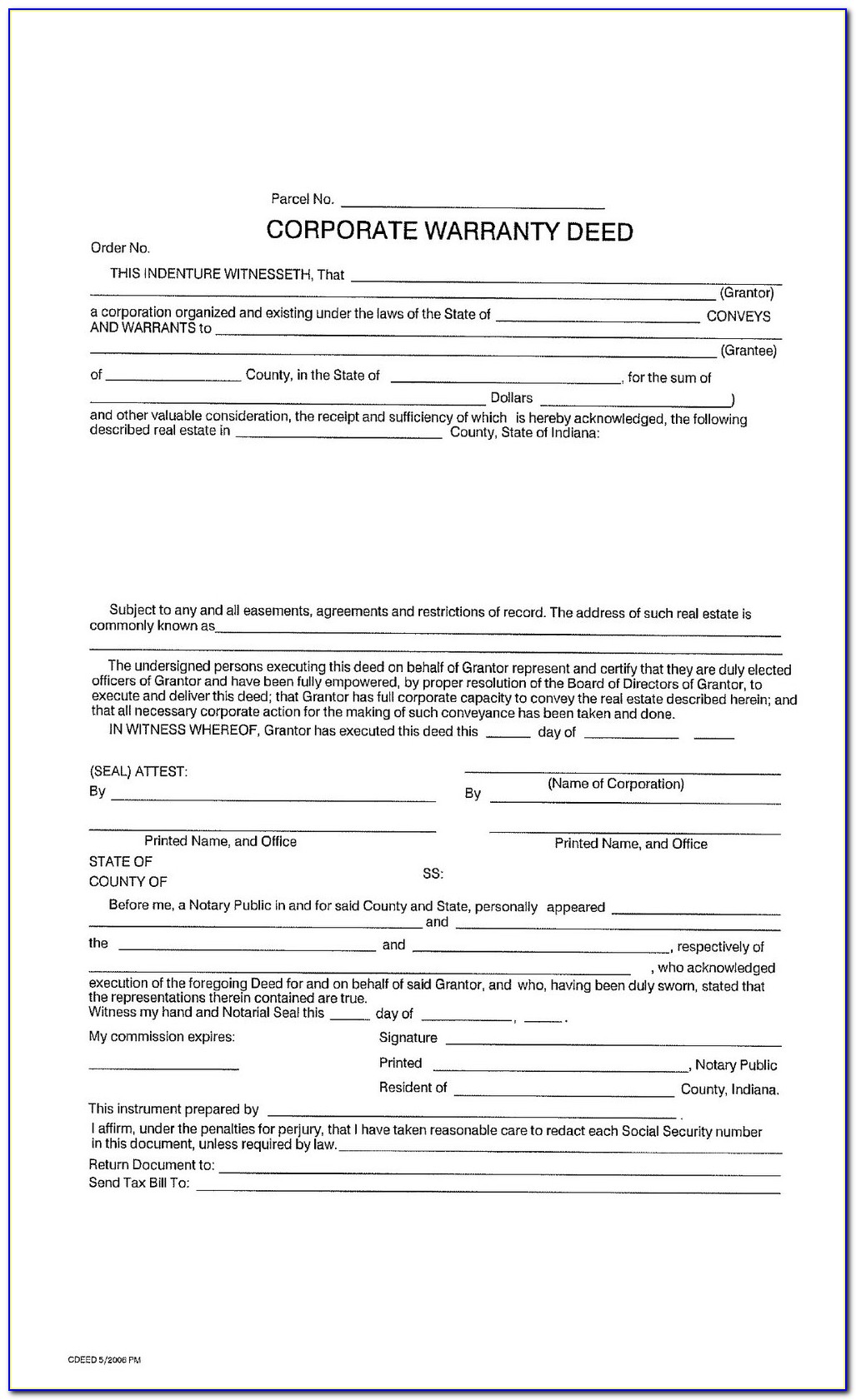 Iowa State Bar Association Warranty Deed Form