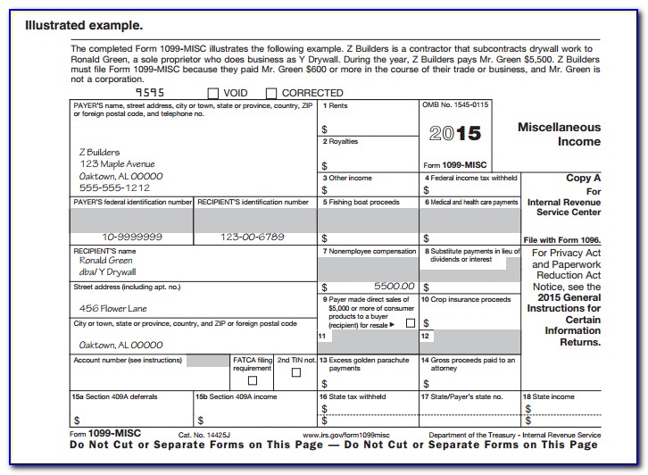 Irs 1099 Misc Form 2016