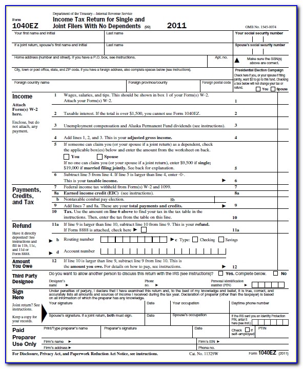 1040ez Tax Form Instructions 2014 Related Keywords & Suggestions Inside 1040ez Printable Form