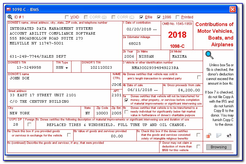 Irs W2c Fillable Form