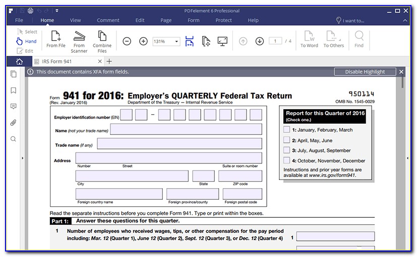 Irs.gov Form 941 Amended
