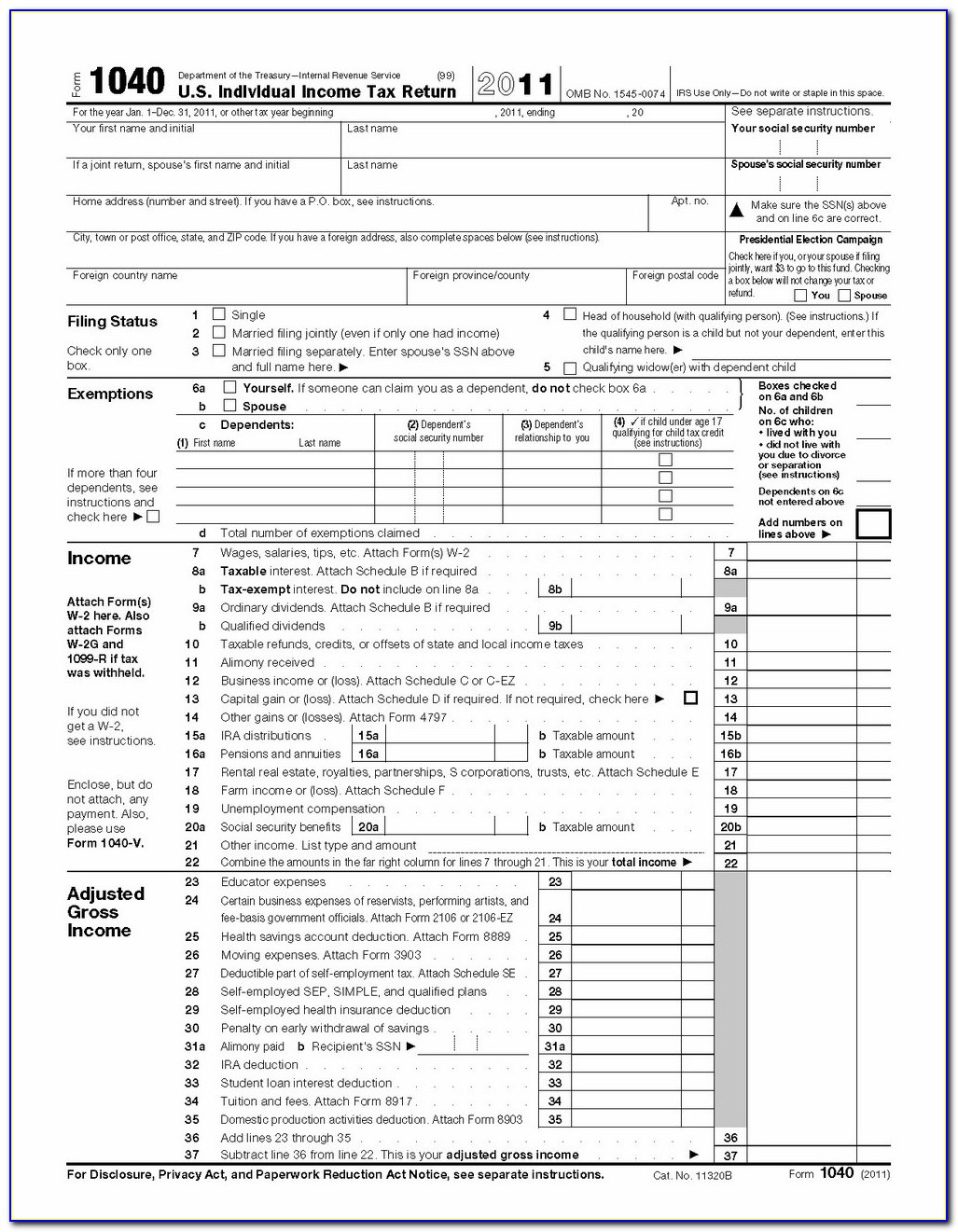 Irs.gov Free Fillable Forms