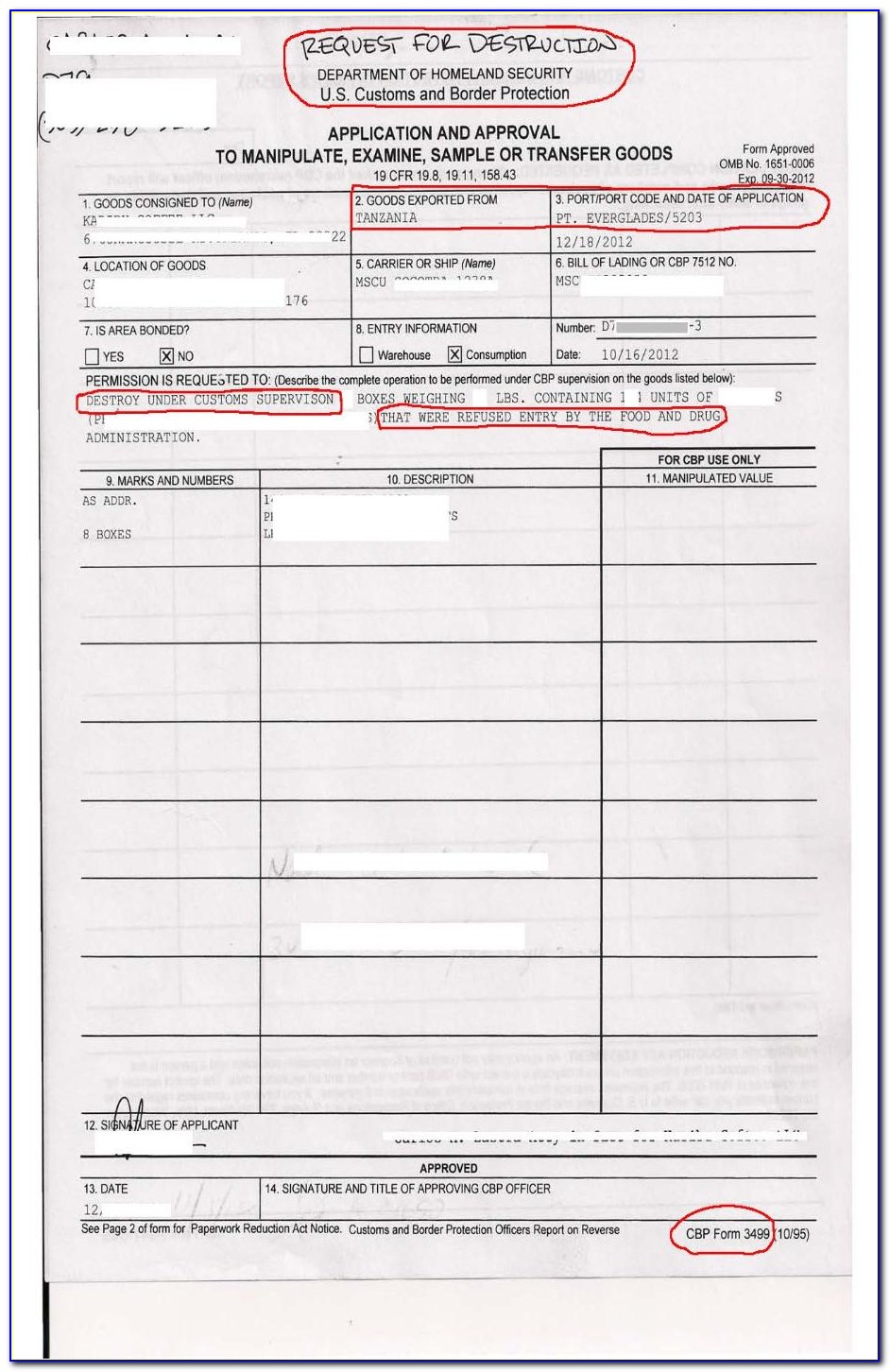 Isf Filing Form For Usa