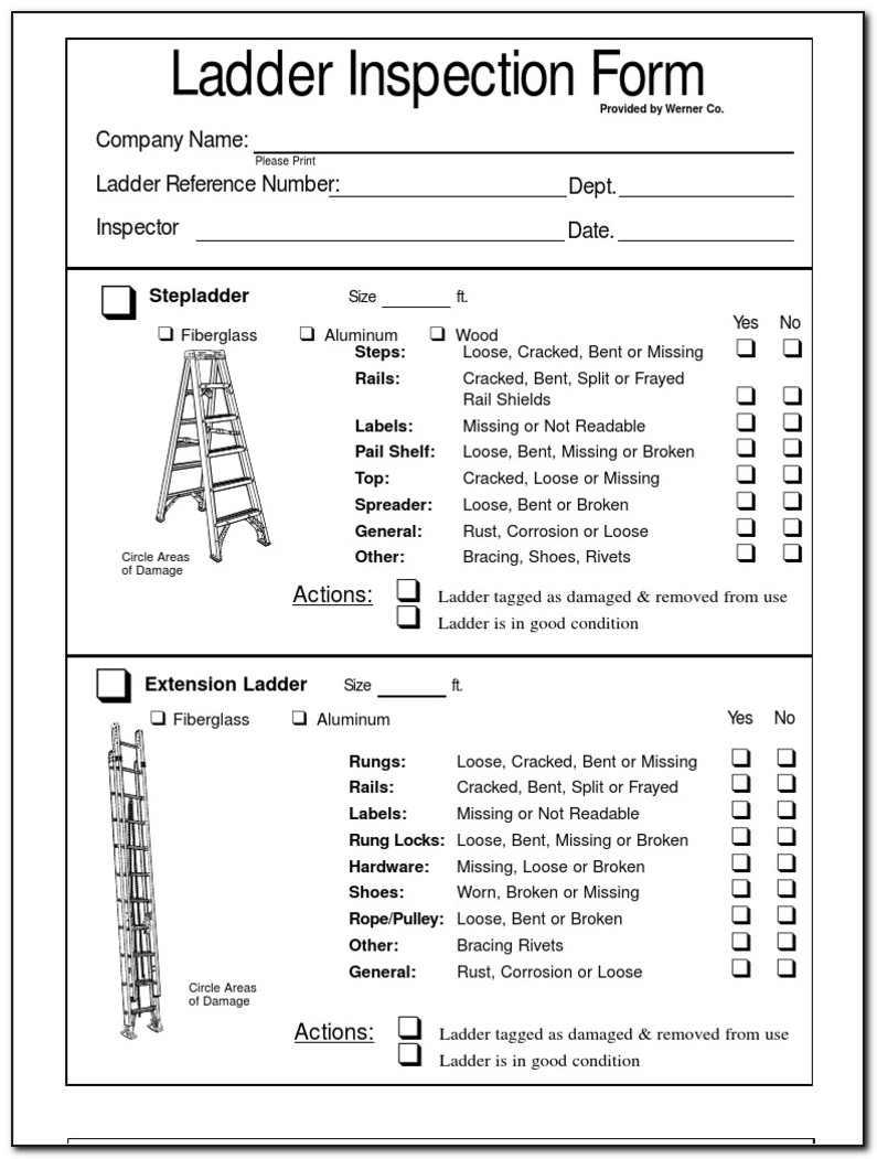 Ladder Inspection Forms